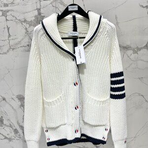 Thom Browne Collared Wool Cardigan